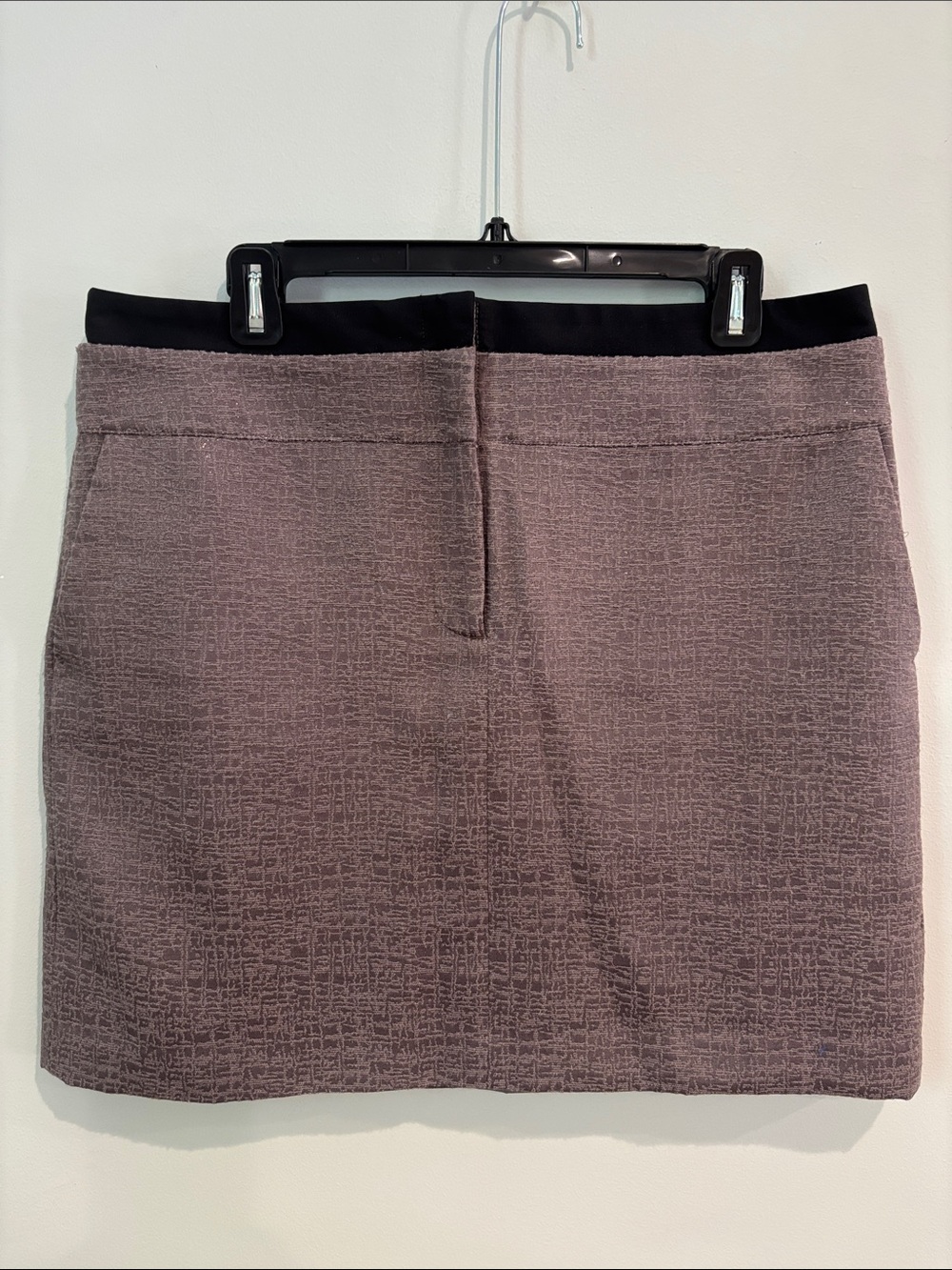 LOFT Taupe Jacquard Textured Mini Skirt with Pockets Workwear- Size 12